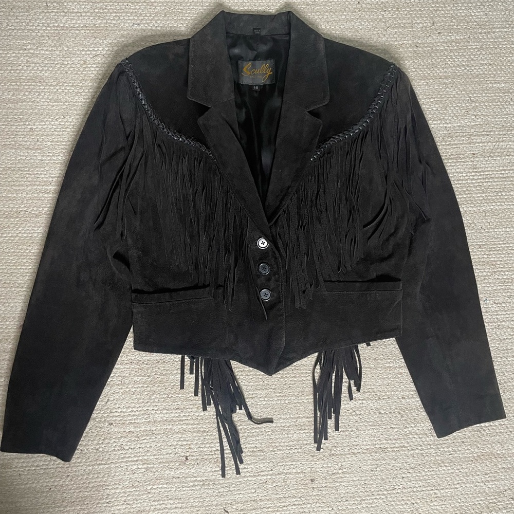 Black Fringe Women's Jacket